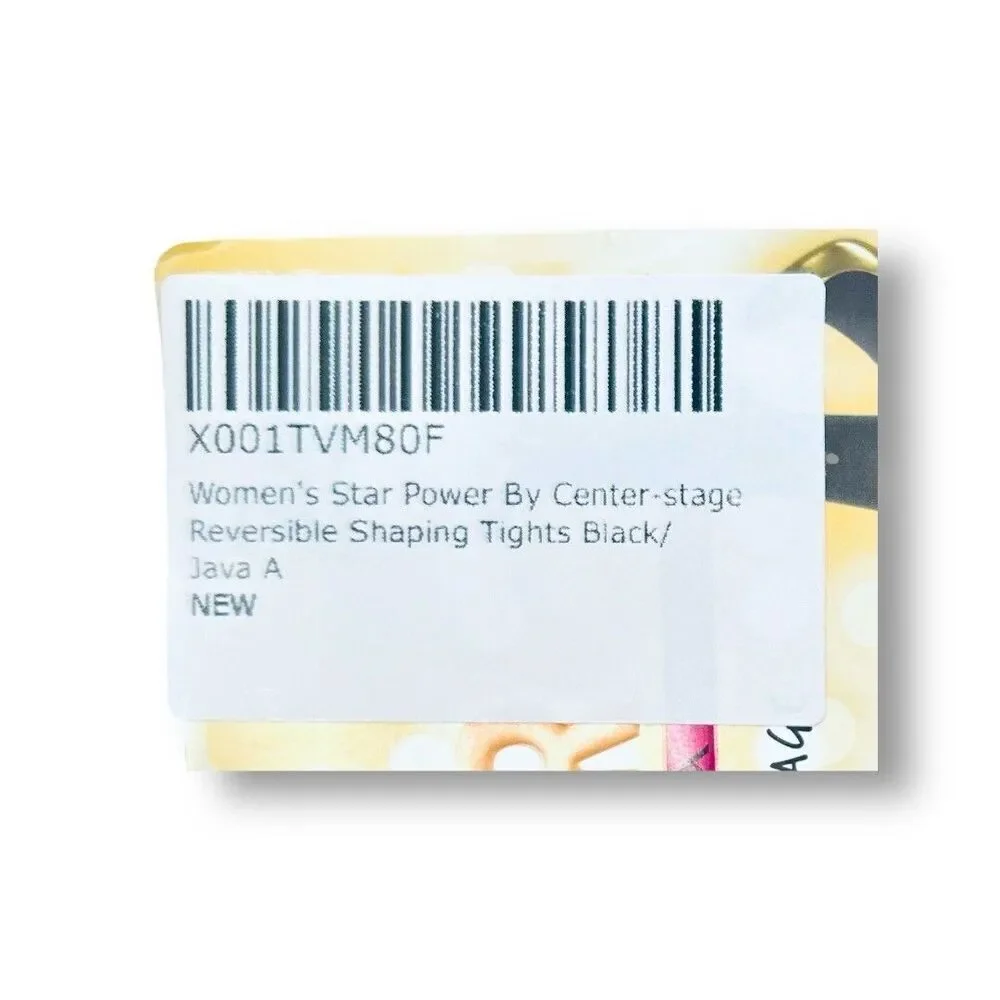 New STAR by SPANX Center‎ Stage Reversible Tights Black Java Size A Office Party